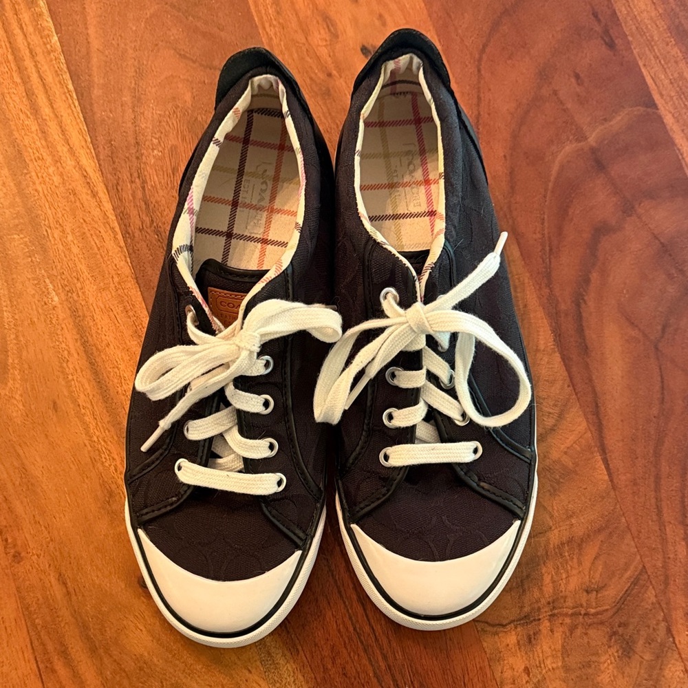 Coach Black Canvas Sneakers - Size 9.5
